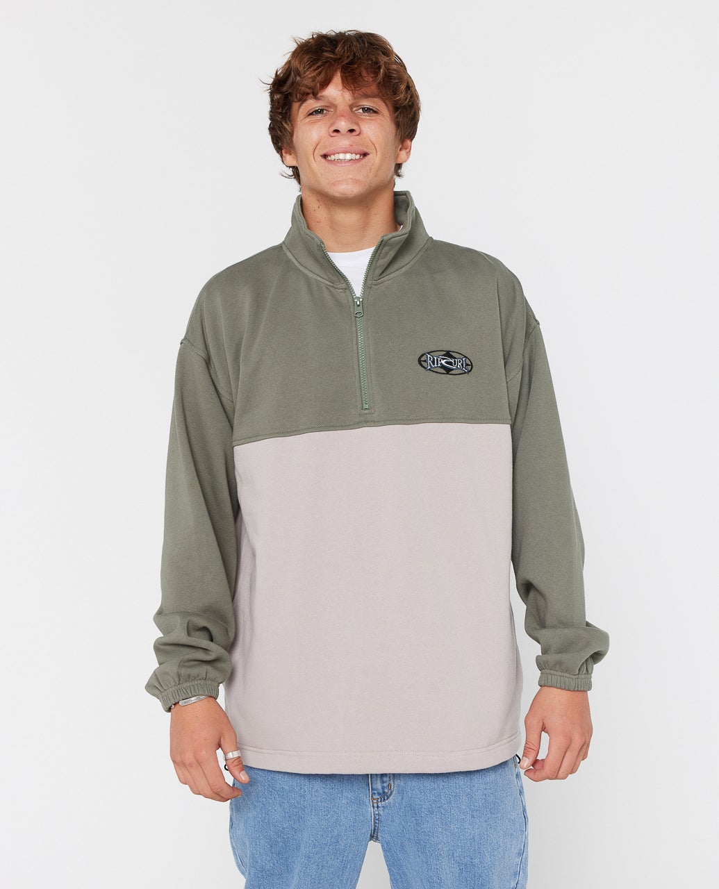 【専用】Overdue flair special smocked top Heritage Oval 1/4 Zip Crew – Rip Curl