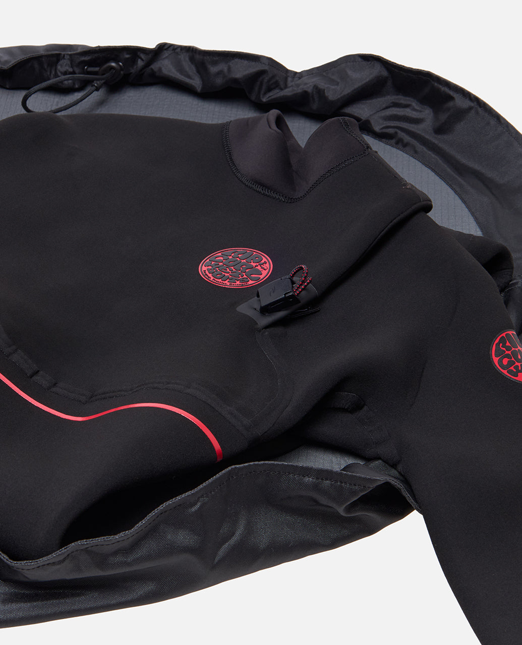 Flatlay of a wetsuit