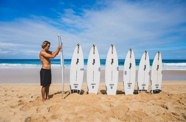 Willcox with all his boards