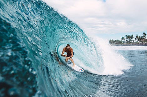 Mick Fanning surfing