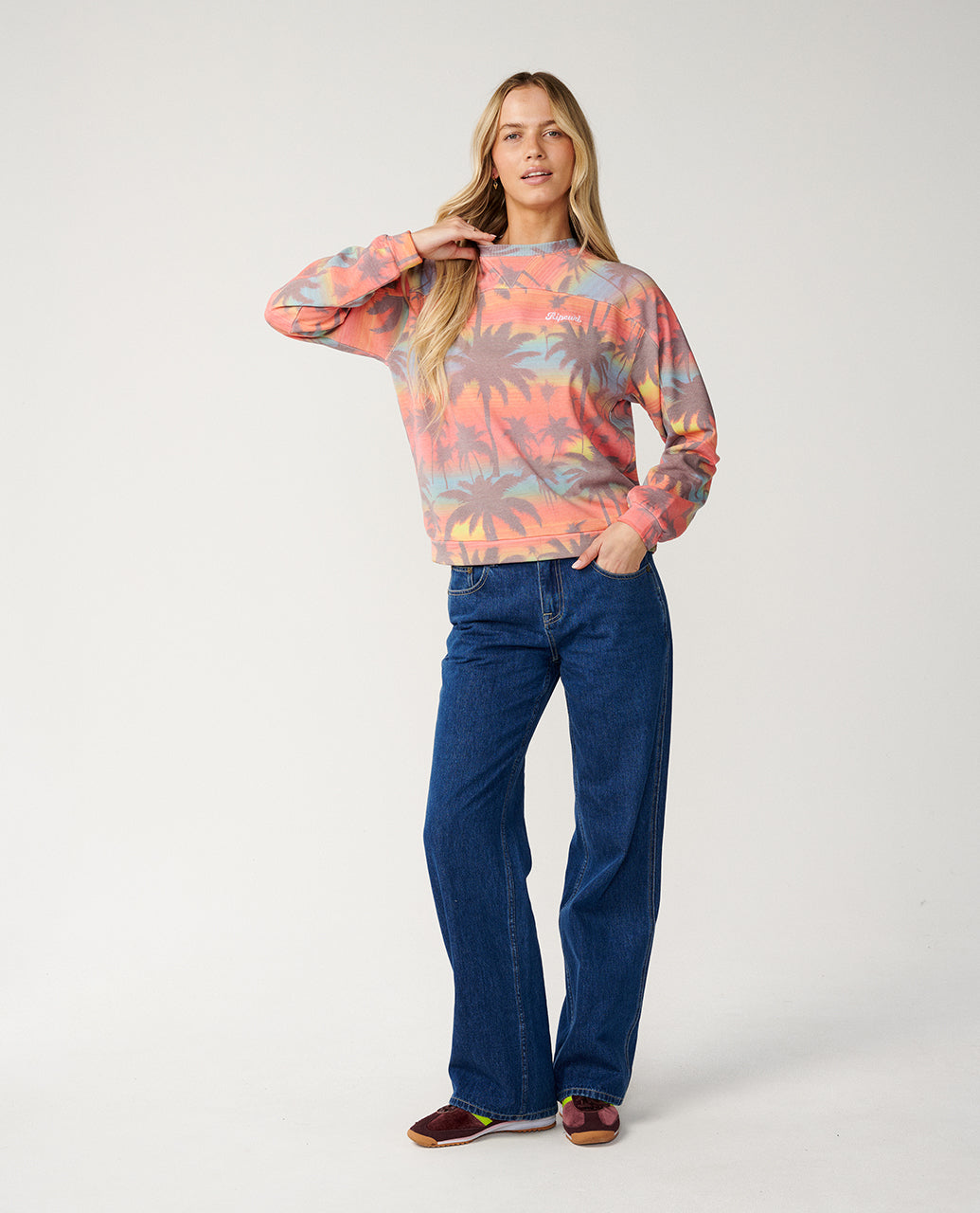 Felpa girocollo Retro Swell