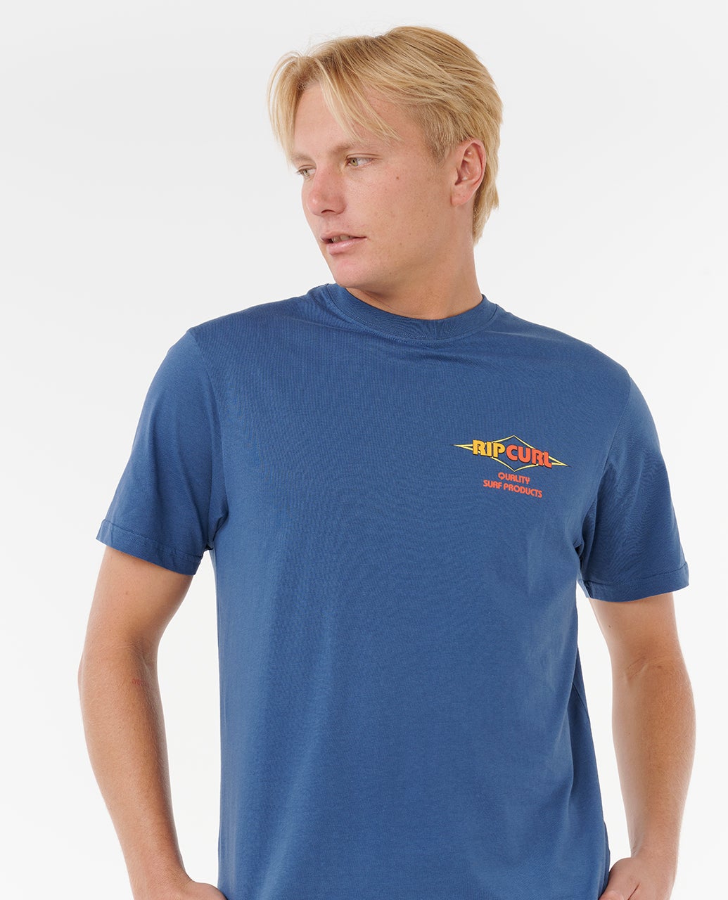Tee Shirt Homme Imprimé Col Arrondi Manches Courtes T-shirt Vêtements Masculin Bleu
