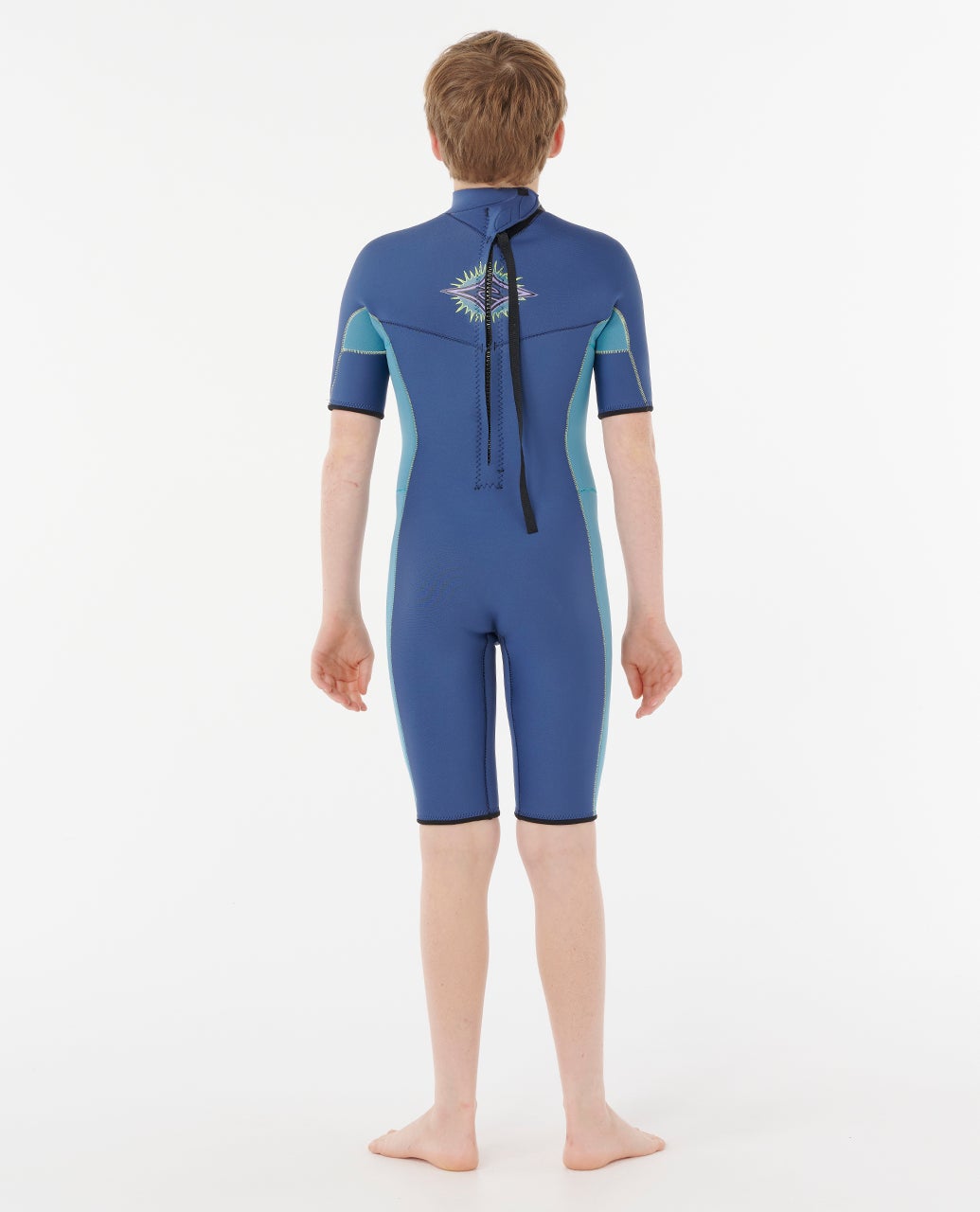 Boys Dawn Patrol Short Sleeve 2mm Back Zip Spring Suit Wetsuit