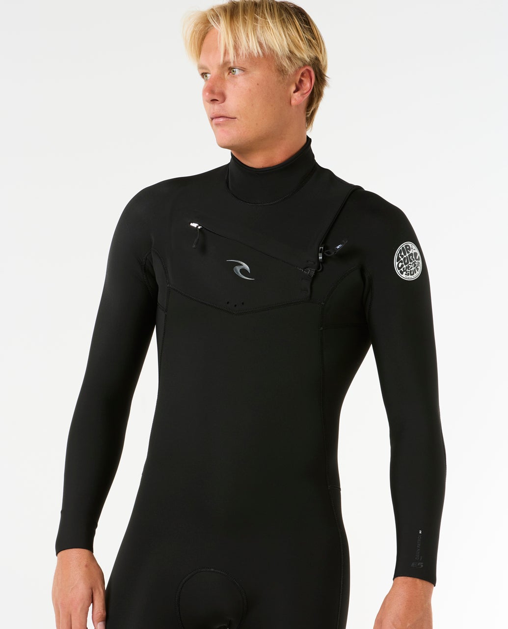 RIP CURL Dawn Patrol 5/3 Muta Intera Con Cerniera Sul Petto – 2024, Colore Nero, Gomma Yulex Naturale, E5 Flash Lining, Sostenibile