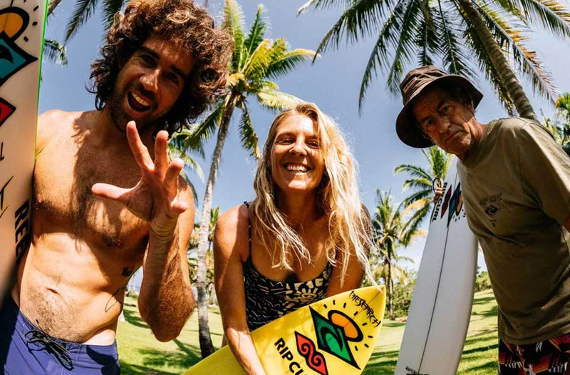 Stephanie Gilmore and friends at Bells Beach in Australia