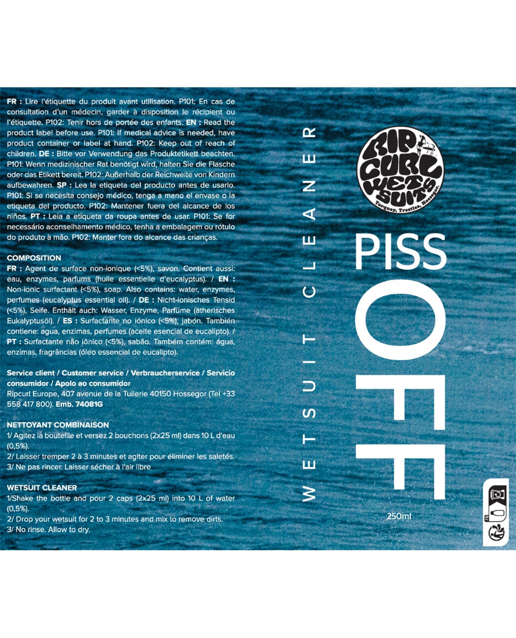 Nettoyant combi Piss Off 250 ml – Rip Curl
